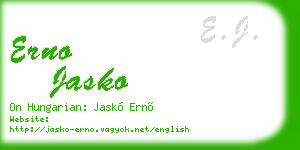 erno jasko business card